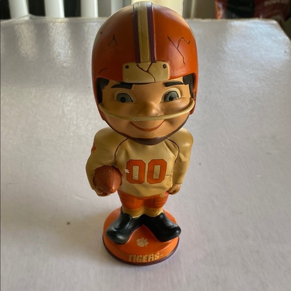 Tigers Clemson 00 Football Player Bobblehead - Orange and Cream - Picture 1 of 5